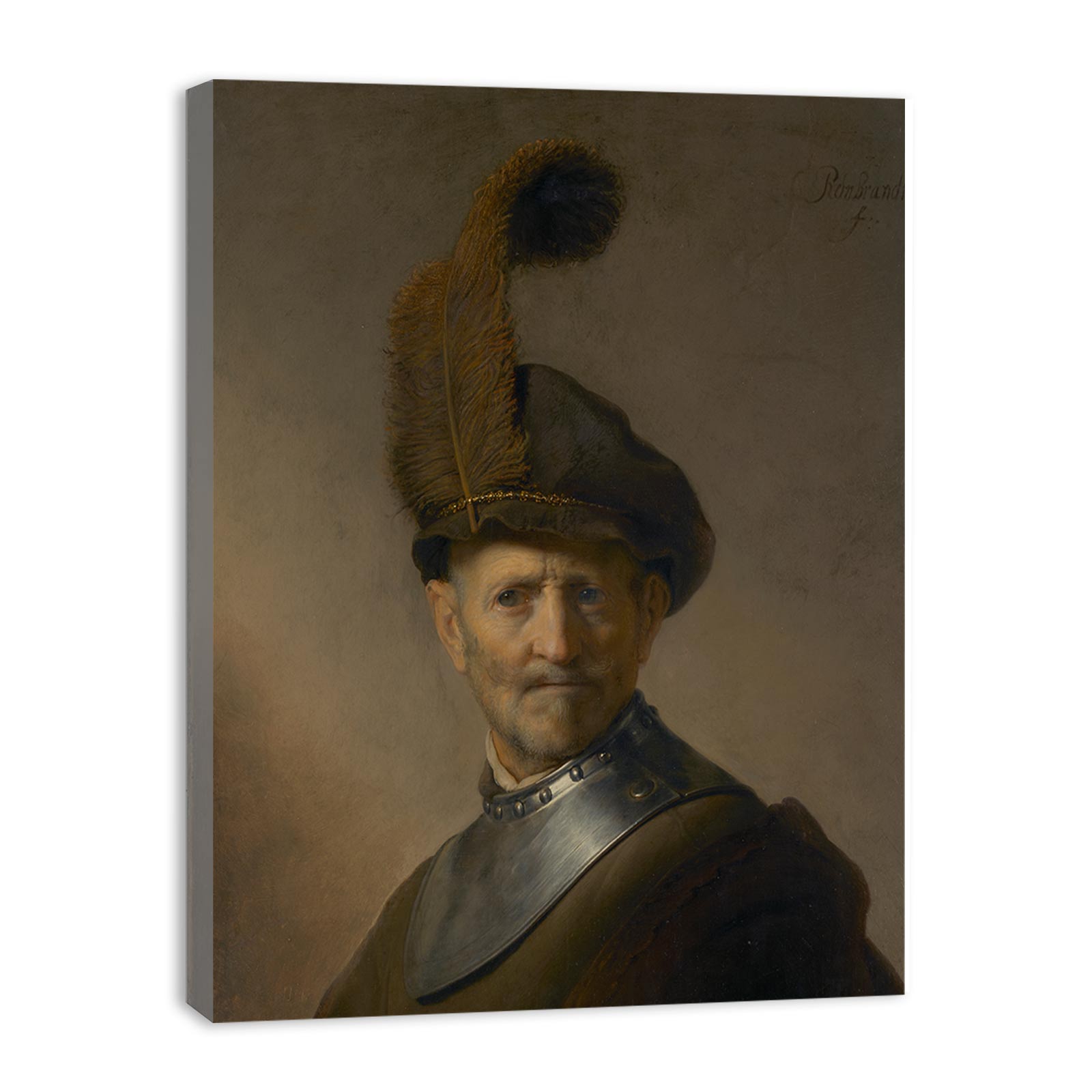 An Old Man in Military Costume Painting