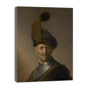 An Old Man in Military Costume Painting