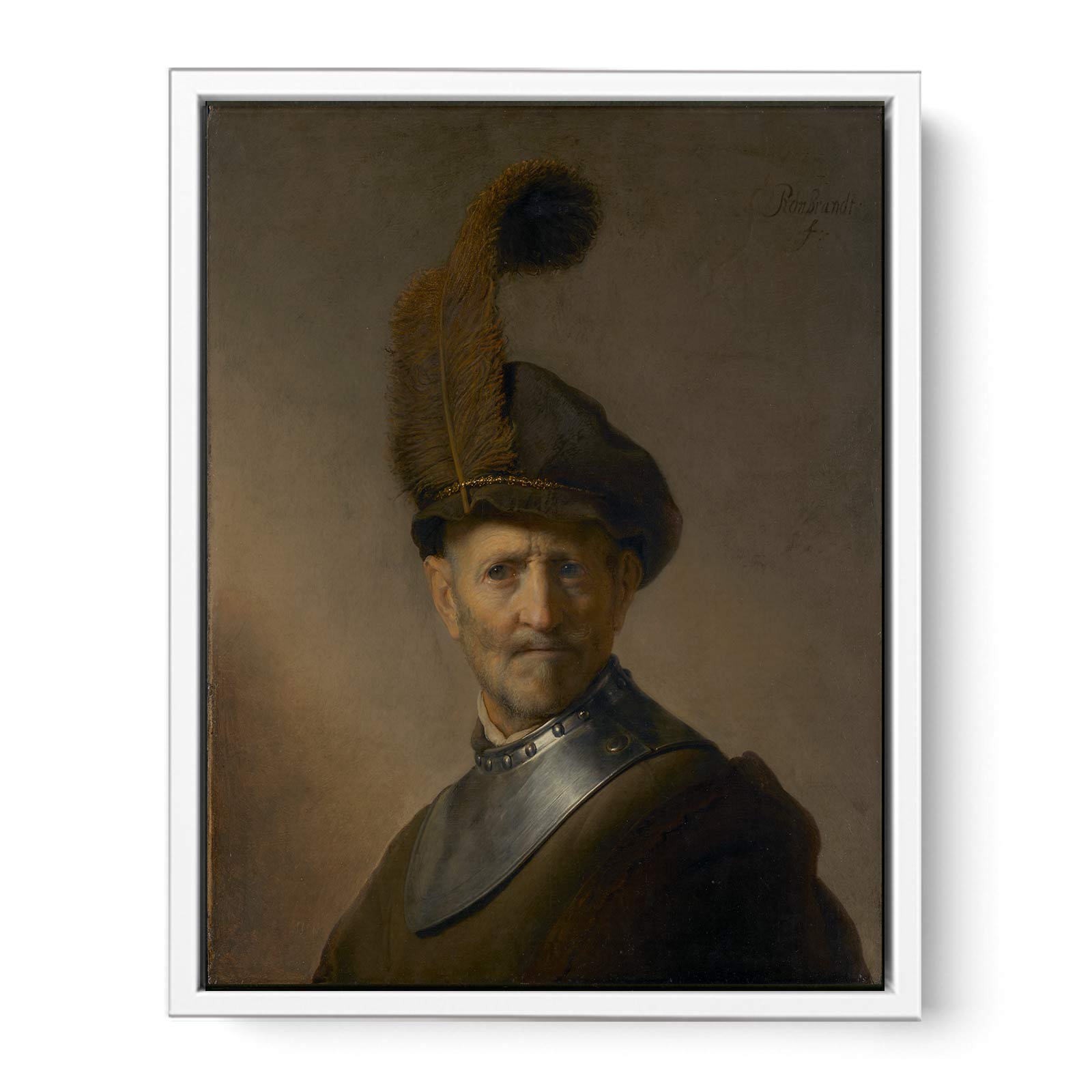 An Old Man in Military Costume Painting