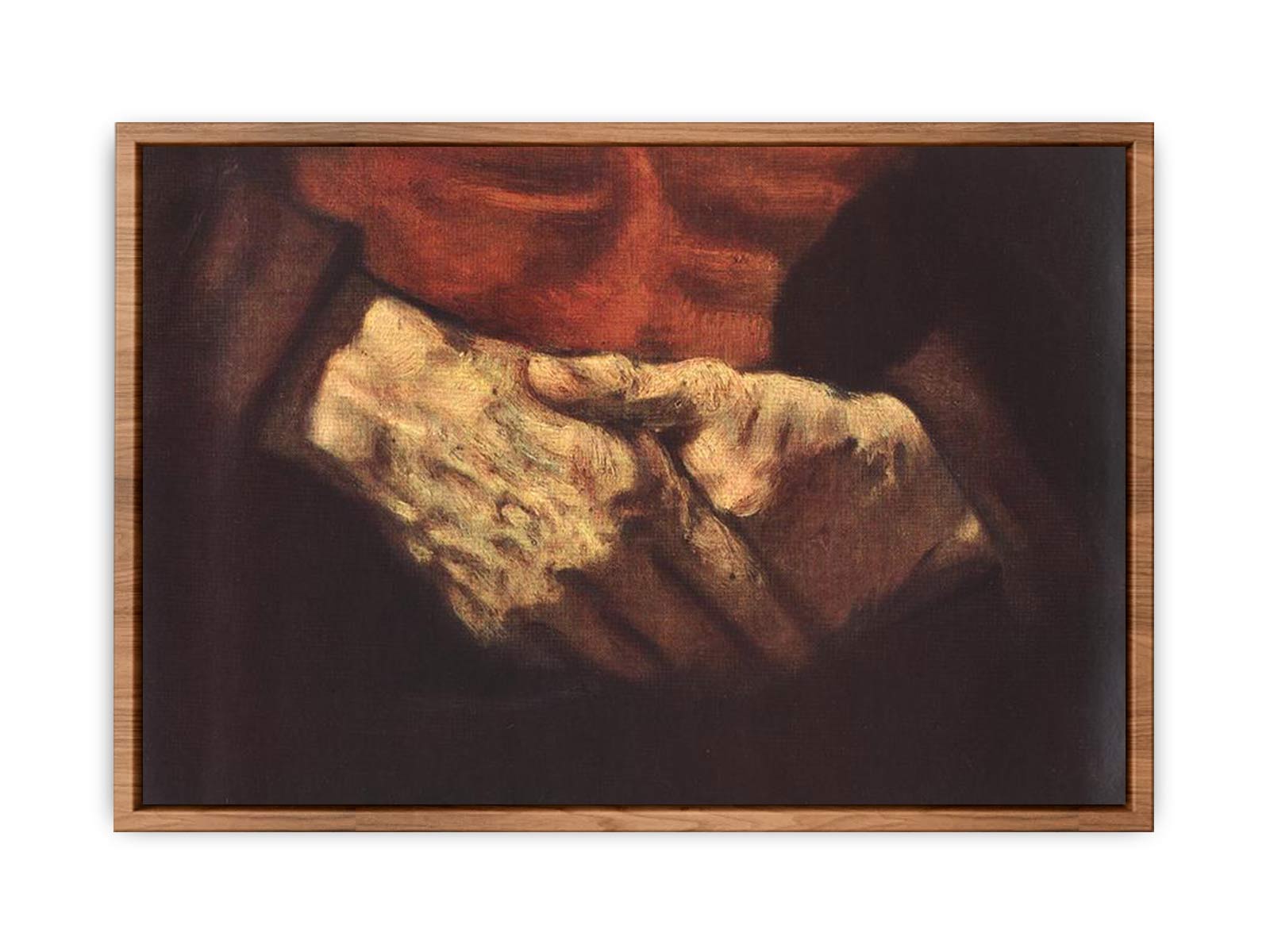 Portrait of an Old Man in Red (detail -2) 1652-54 Painting