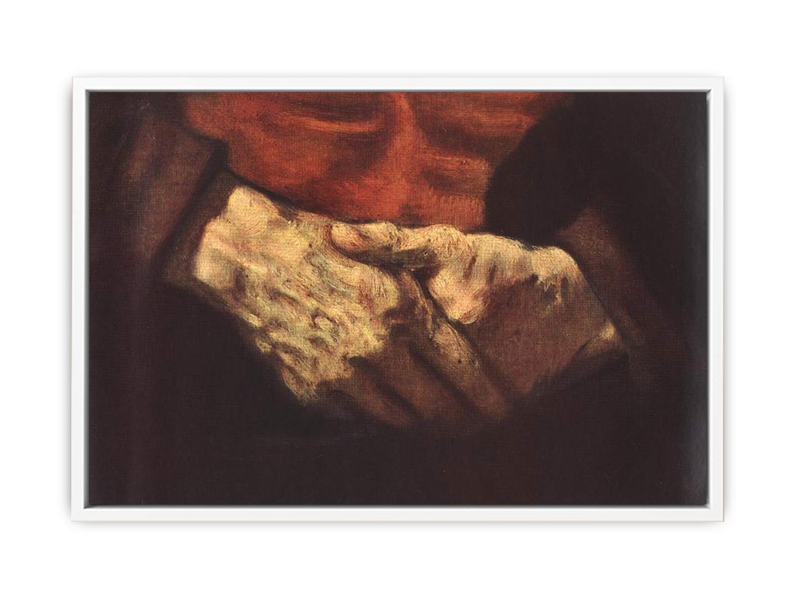 Portrait of an Old Man in Red (detail -2) 1652-54 Painting