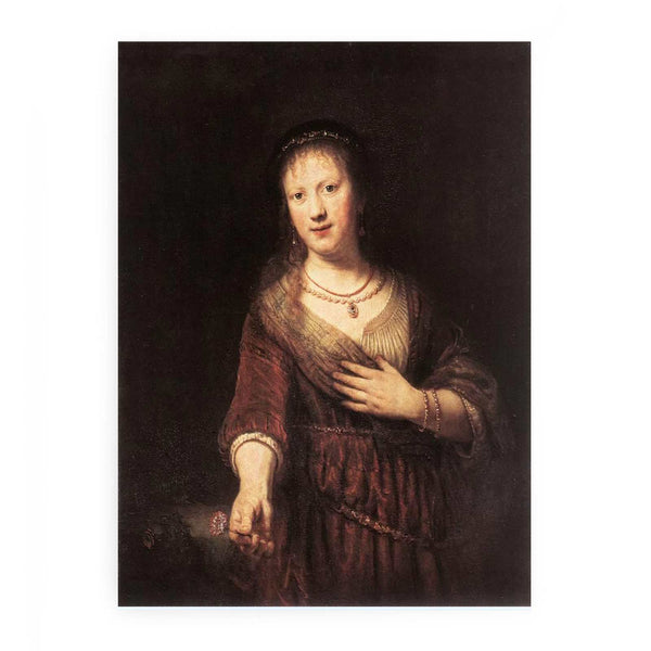 Portrait of Saskia with a Flower 1641
 Painting