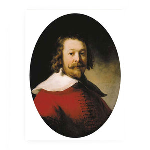 Portrait of a bearded man, bust-length, in a red doublet Painting