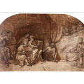 Drawing from the Nude Model in Rembrandt's Studio
 Painting