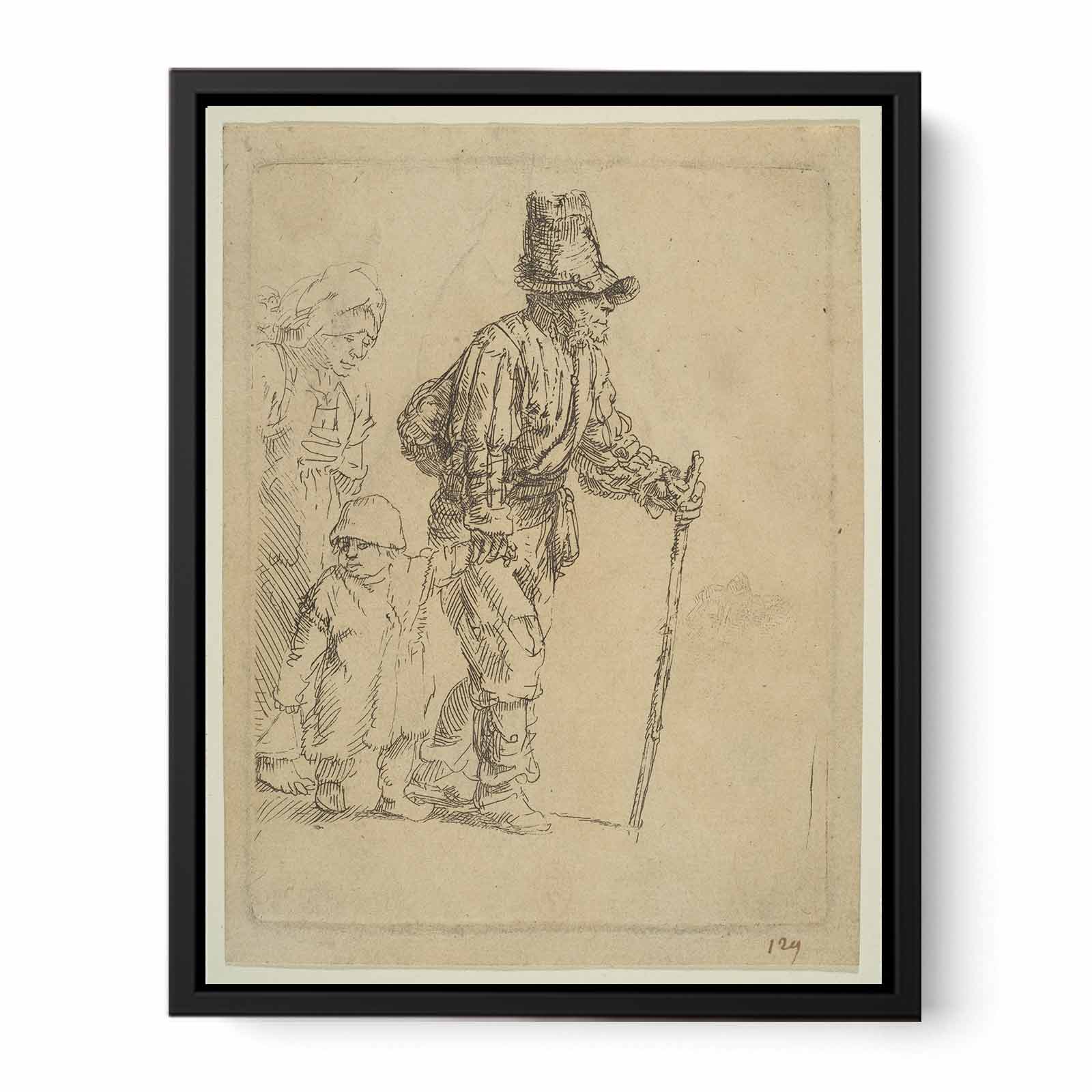 A Peasant Family on the Tramp Painting