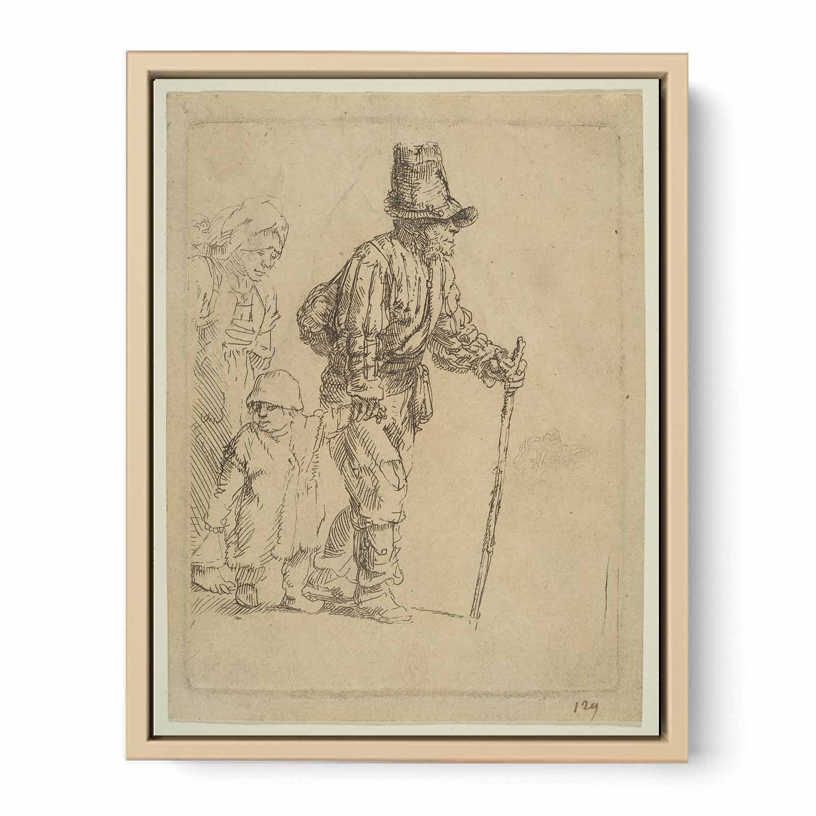A Peasant Family on the Tramp Painting