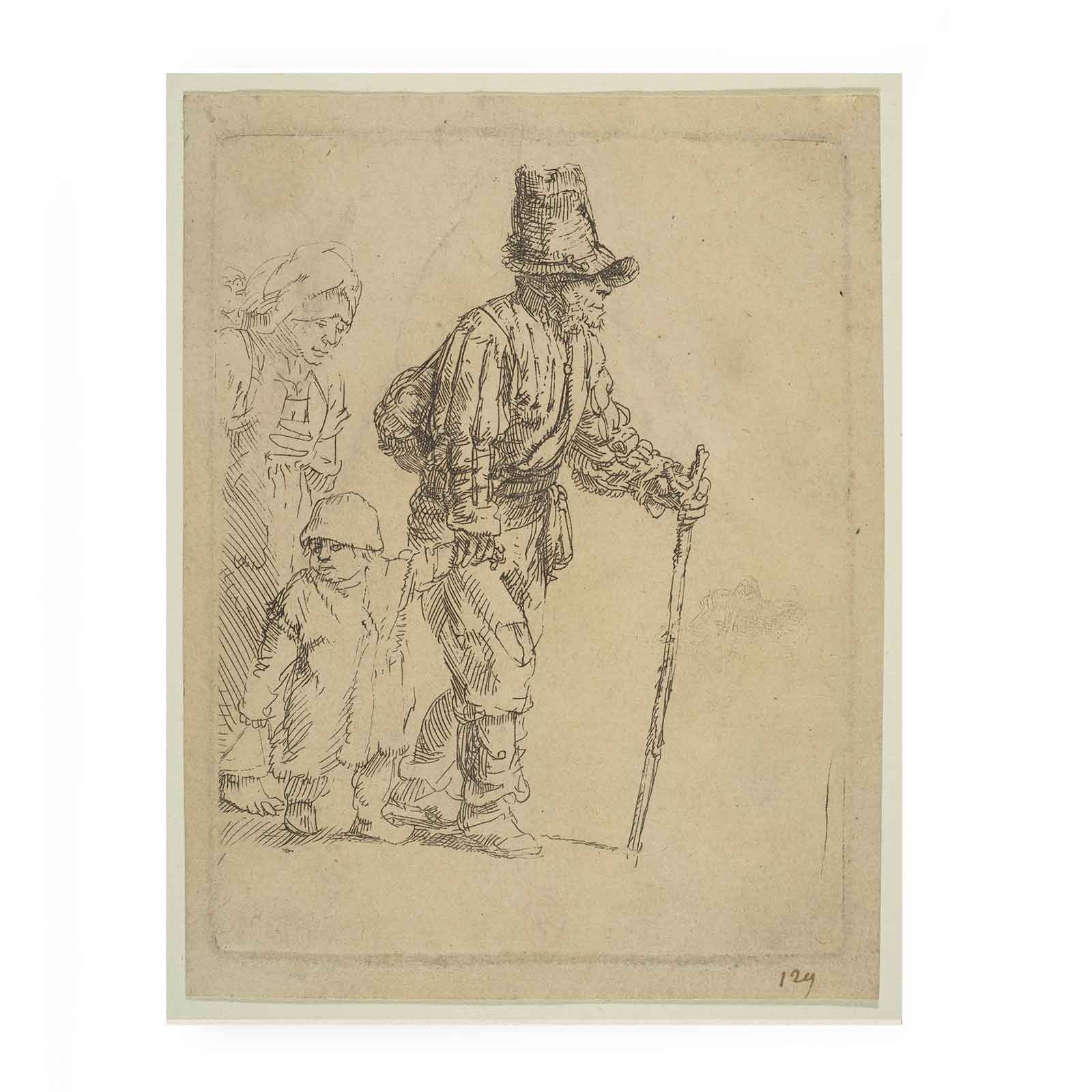 A Peasant Family on the Tramp Painting