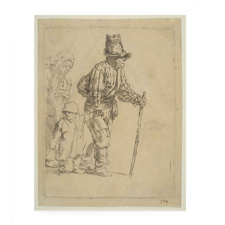 A Peasant Family on the Tramp Painting