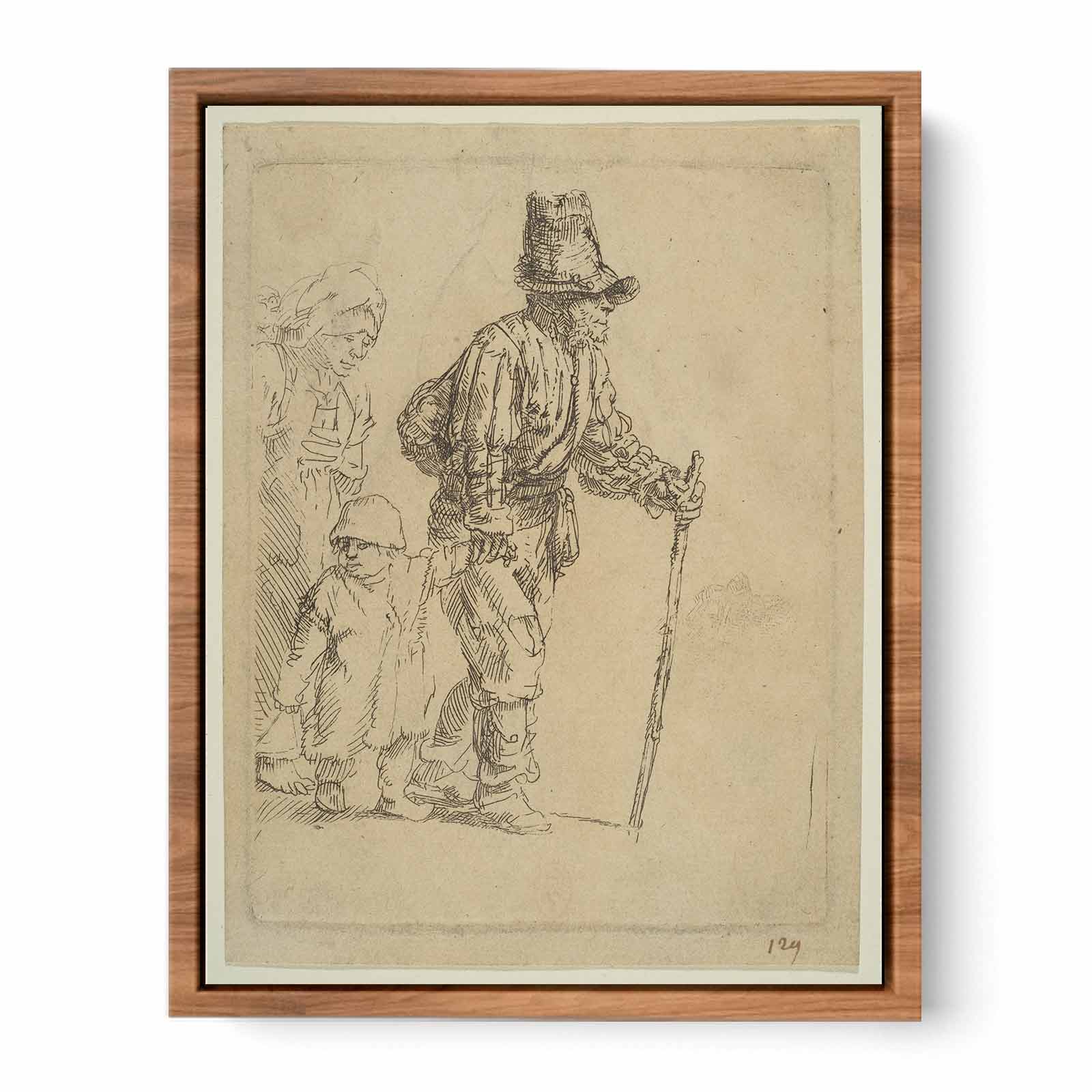 A Peasant Family on the Tramp Painting