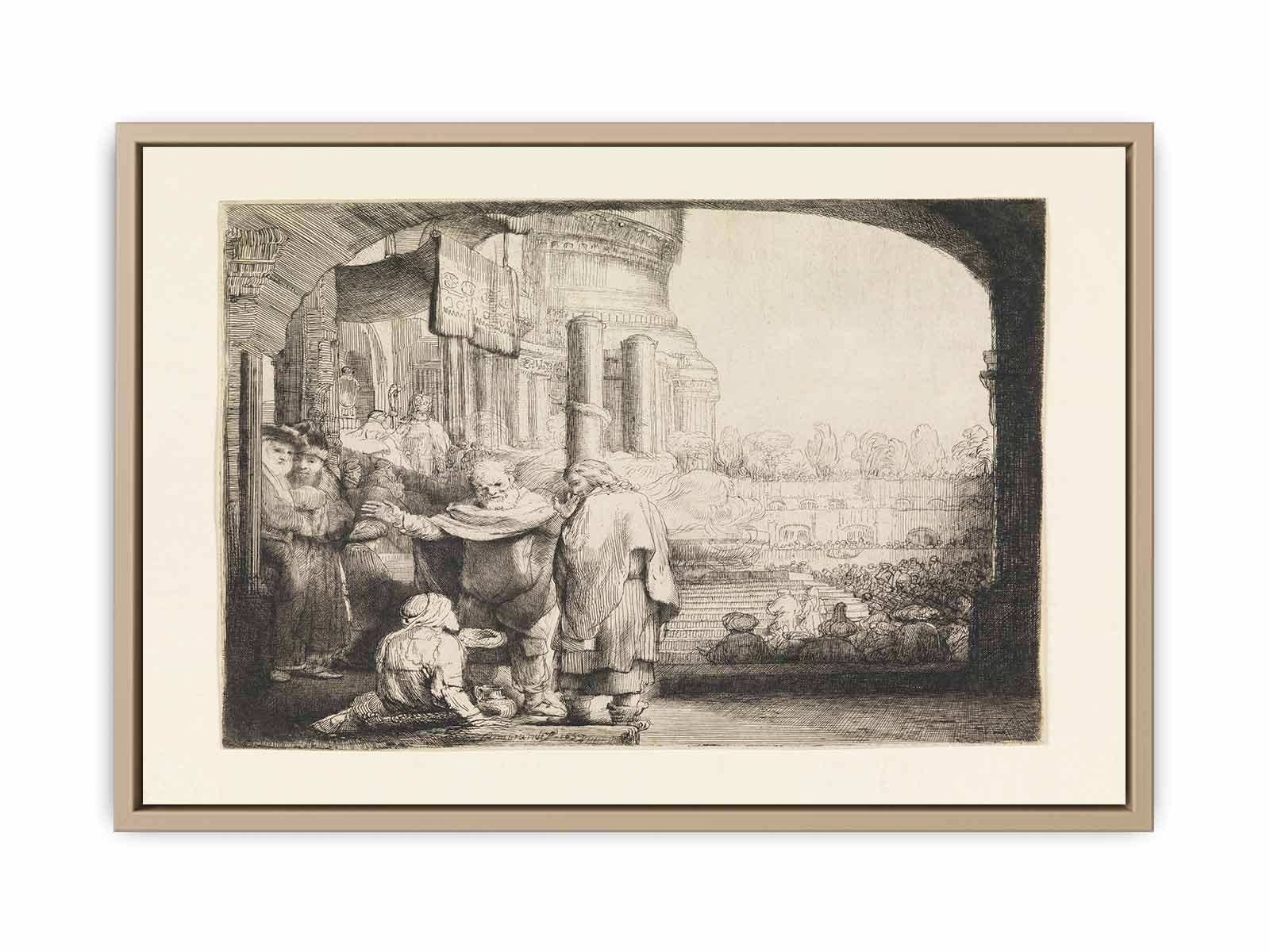 Peter and John healing the Cripple at the Gate of the Temple
 Painting