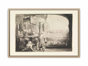 Peter and John healing the Cripple at the Gate of the Temple
 Painting