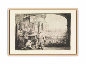 Peter and John healing the Cripple at the Gate of the Temple
 Painting