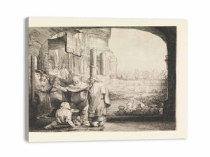 Peter and John healing the Cripple at the Gate of the Temple
 Painting