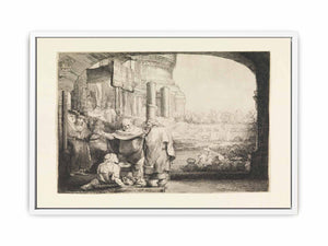 Peter and John healing the Cripple at the Gate of the Temple
 Painting