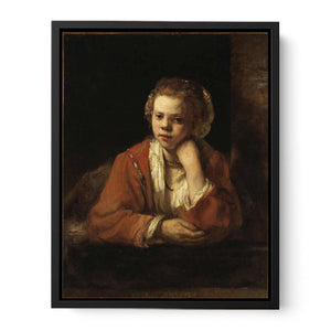 Young Girl at the Window Painting
