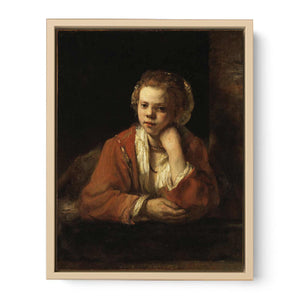 Young Girl at the Window Painting