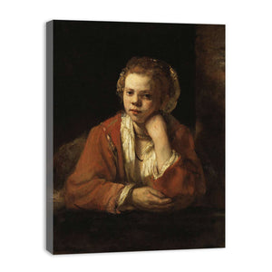 Young Girl at the Window Painting