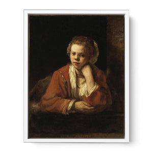 Young Girl at the Window Painting