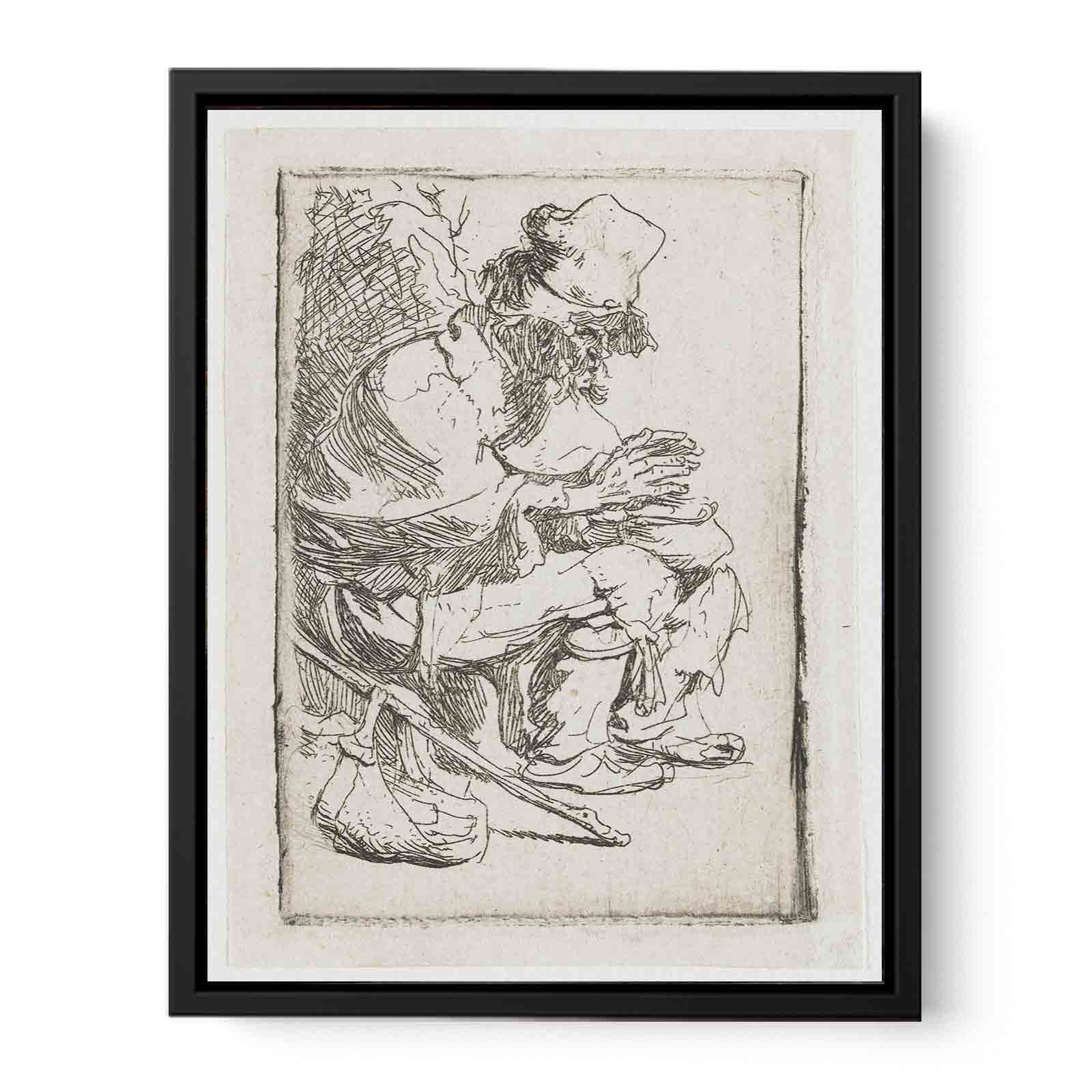 Beggar Seated Warming His Hands At A Chafing Dish Painting