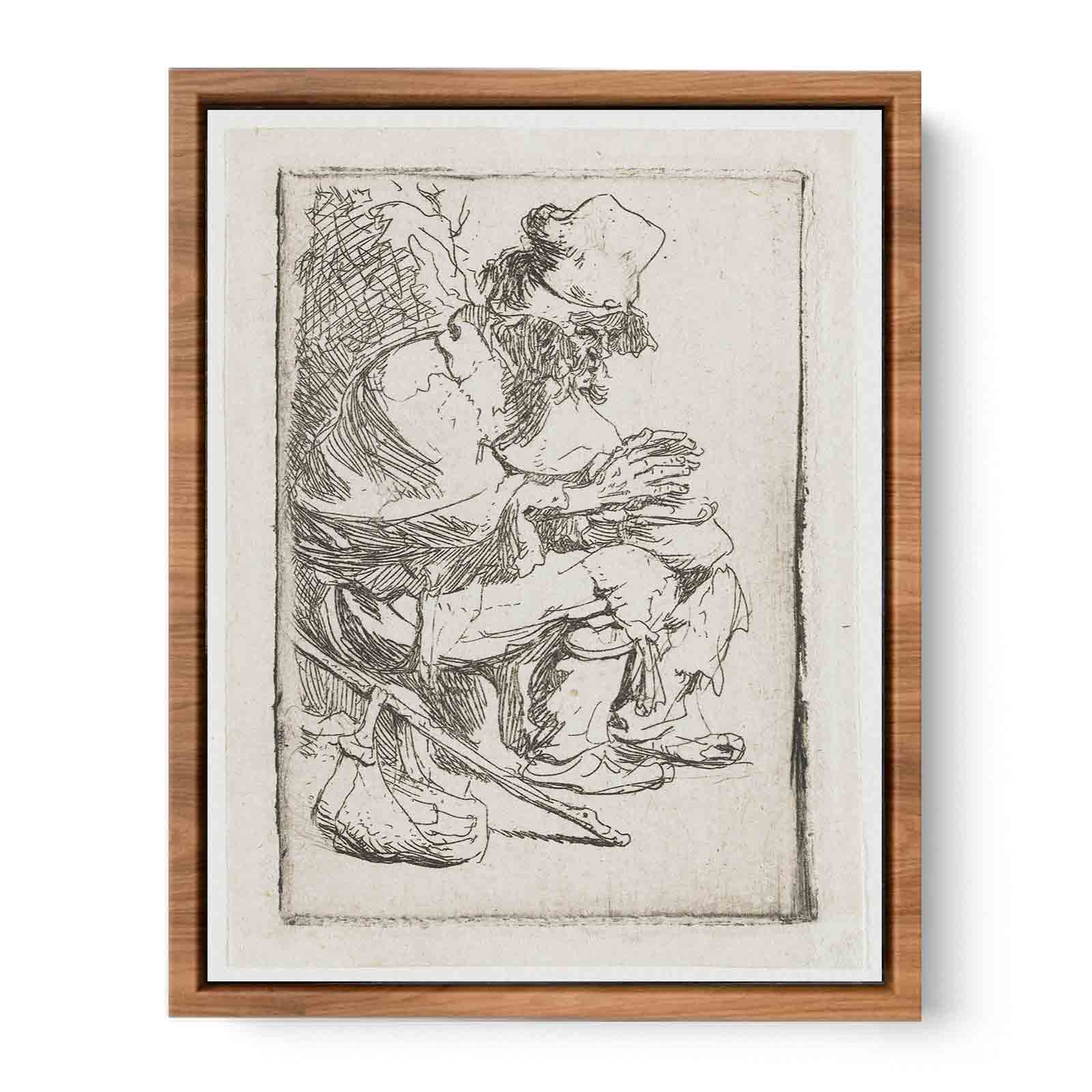 Beggar Seated Warming His Hands At A Chafing Dish Painting