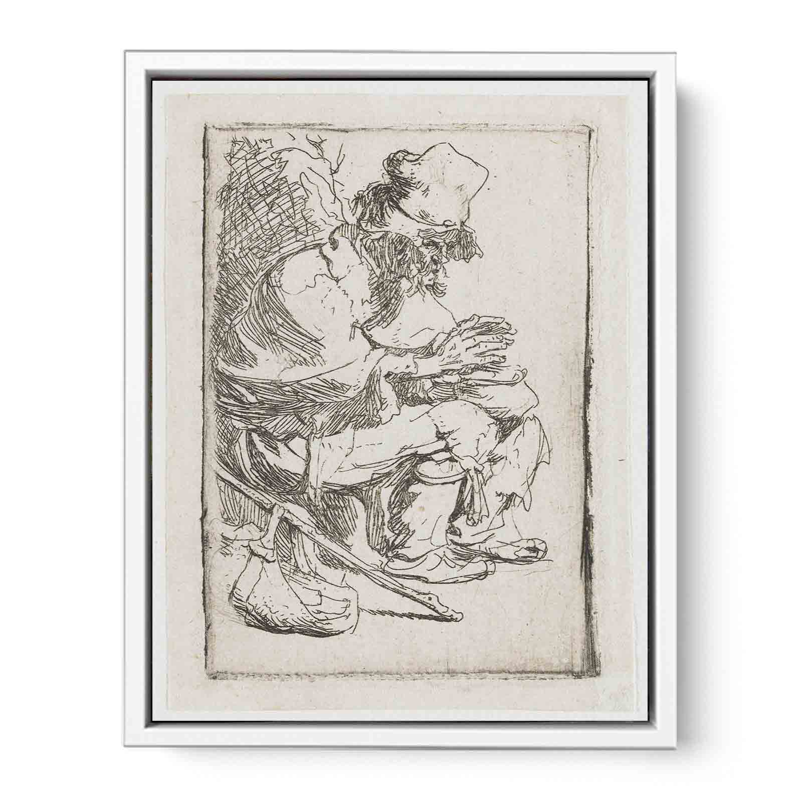 Beggar Seated Warming His Hands At A Chafing Dish Painting