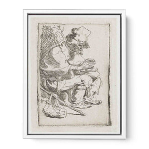 Beggar Seated Warming His Hands At A Chafing Dish Painting
