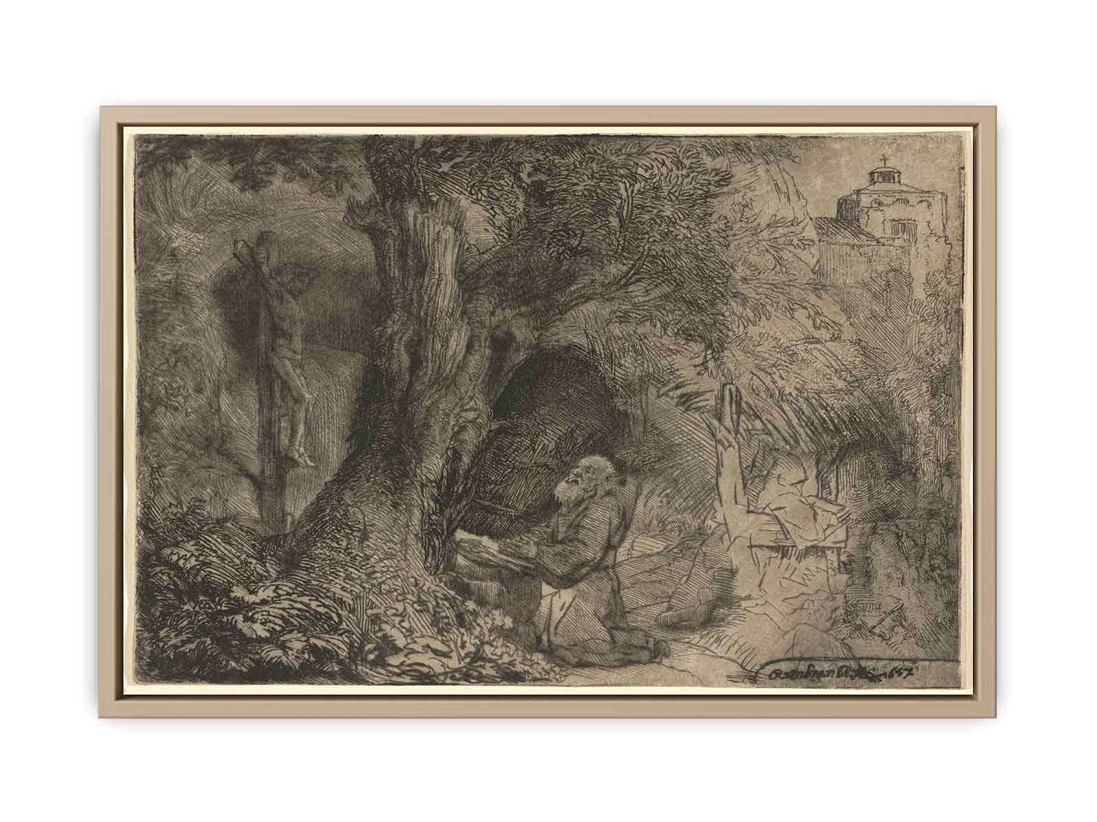 Saint Francis beneath a Tree praying Painting