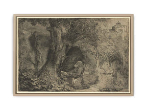 Saint Francis beneath a Tree praying Painting