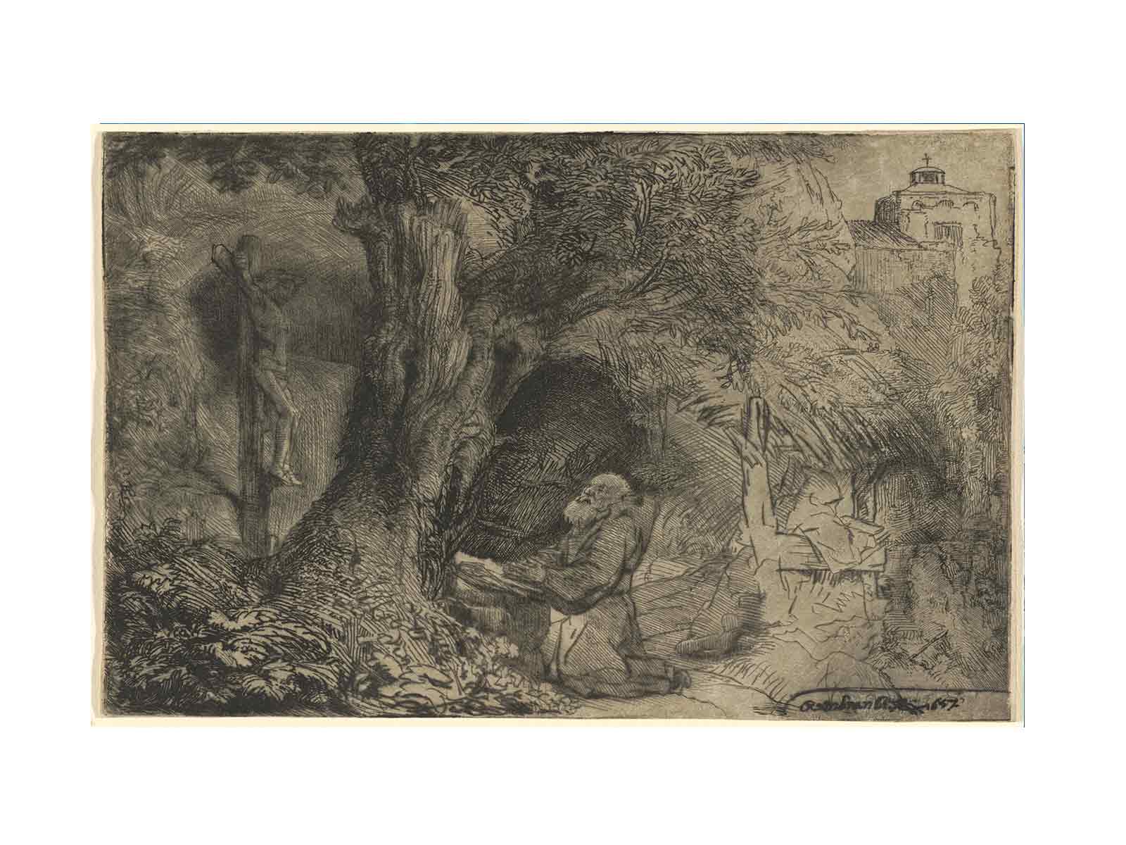 Saint Francis beneath a Tree praying Painting