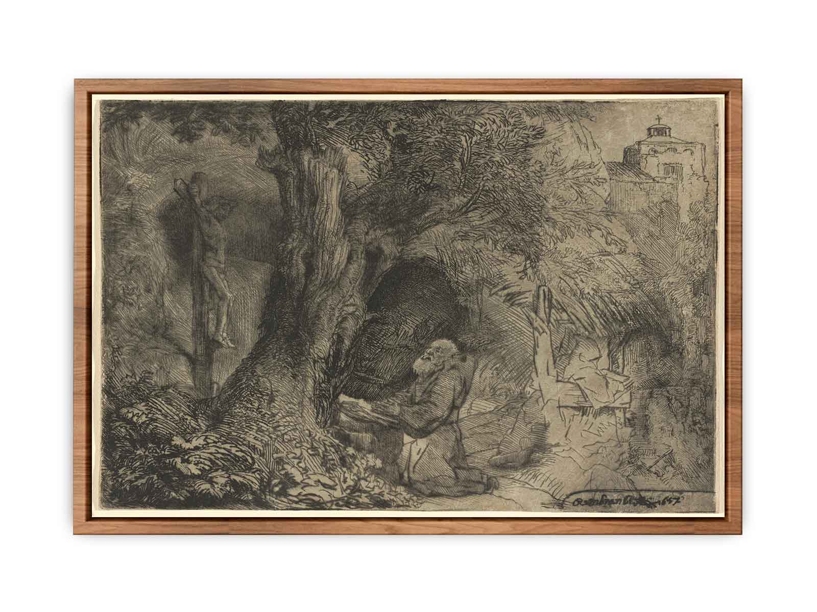 Saint Francis beneath a Tree praying Painting