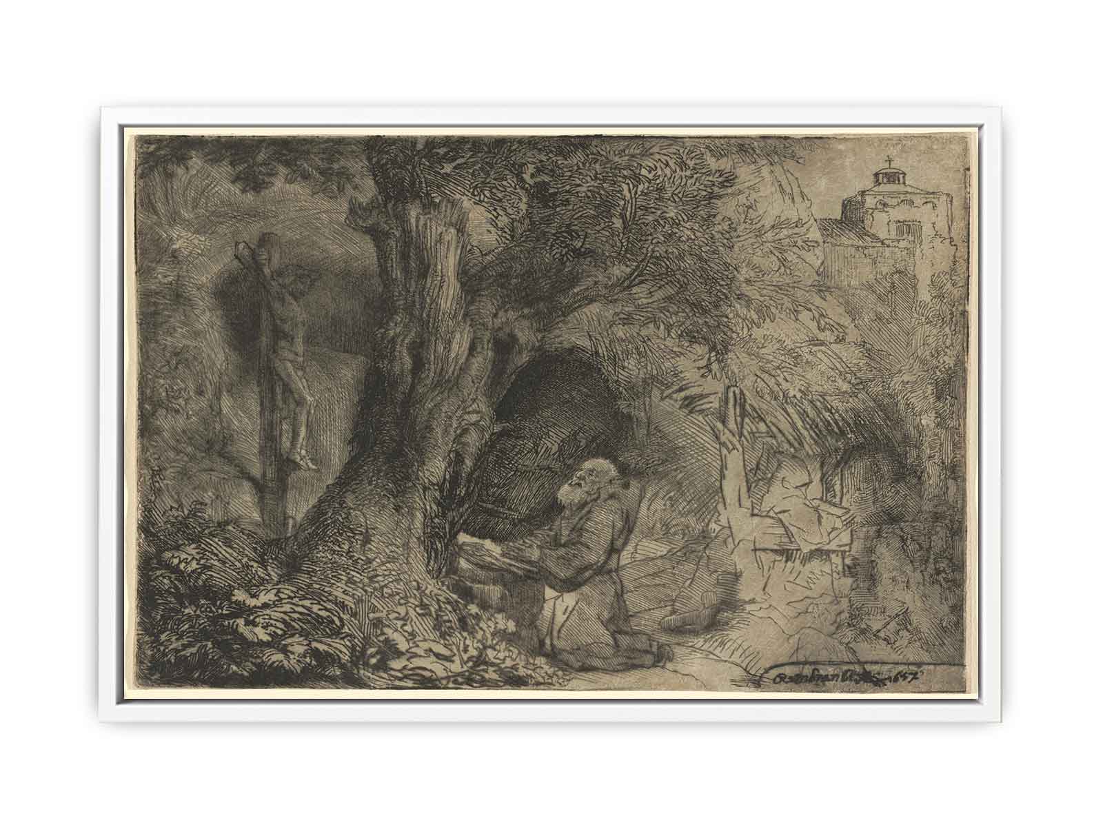 Saint Francis beneath a Tree praying Painting