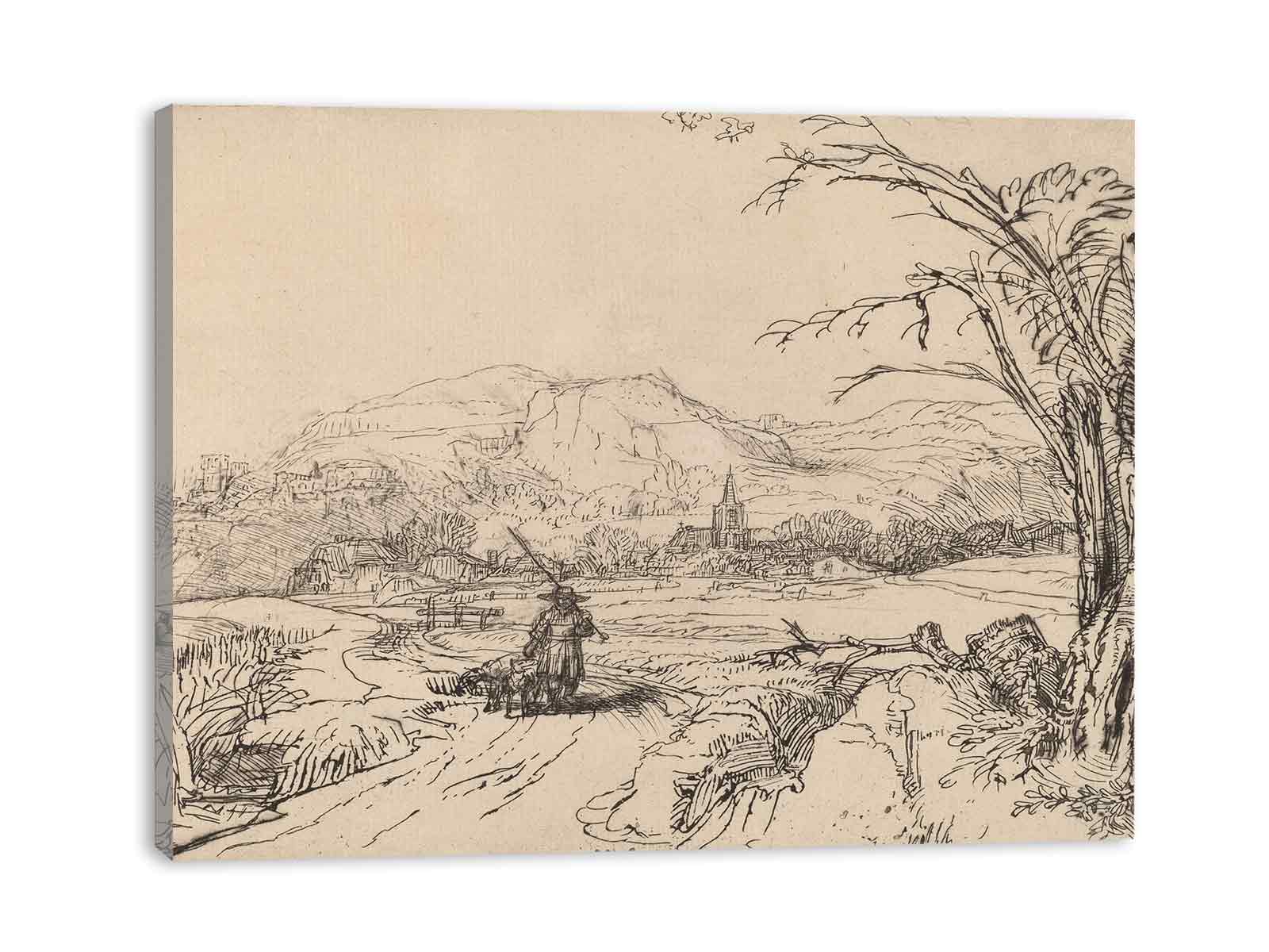 Landscape with Sportsman and Dog Painting