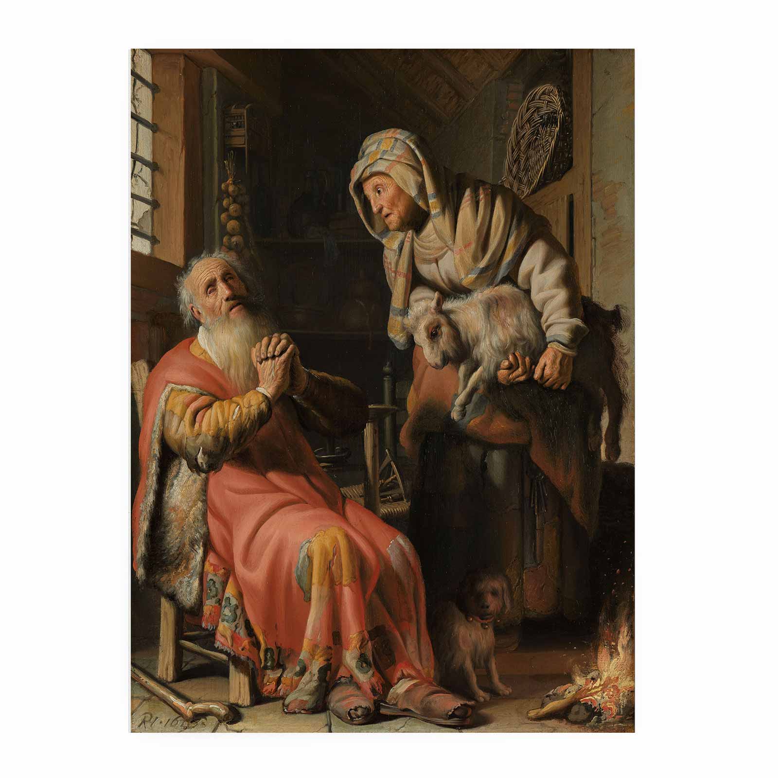 Tobias, Ann and the goat, amsterdam 1626 Painting