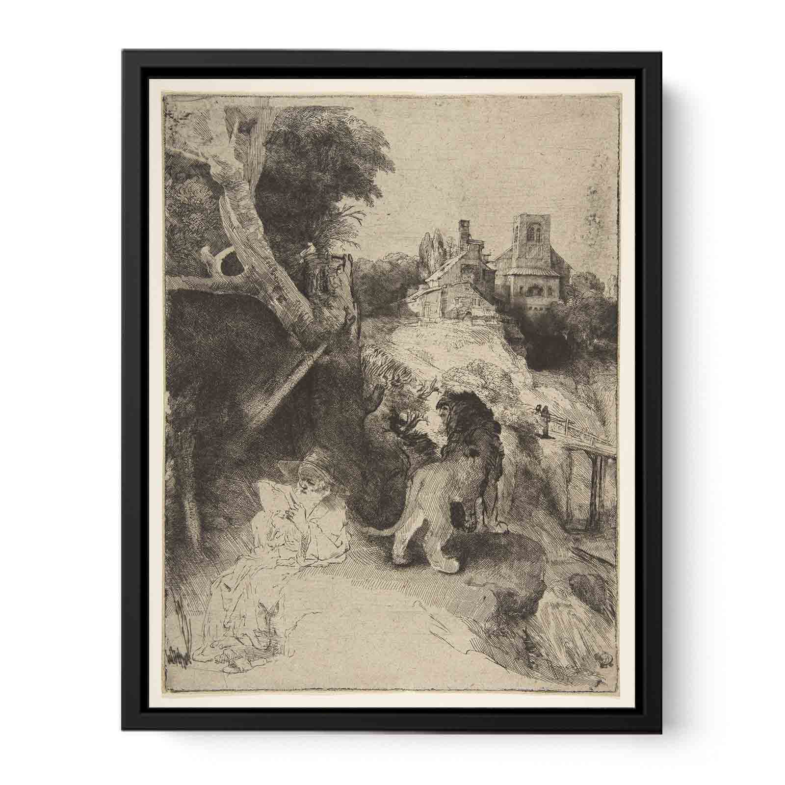 St. Jerome Reading in an Italian Landscape Painting
