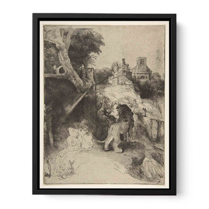 St. Jerome Reading in an Italian Landscape
 Painting