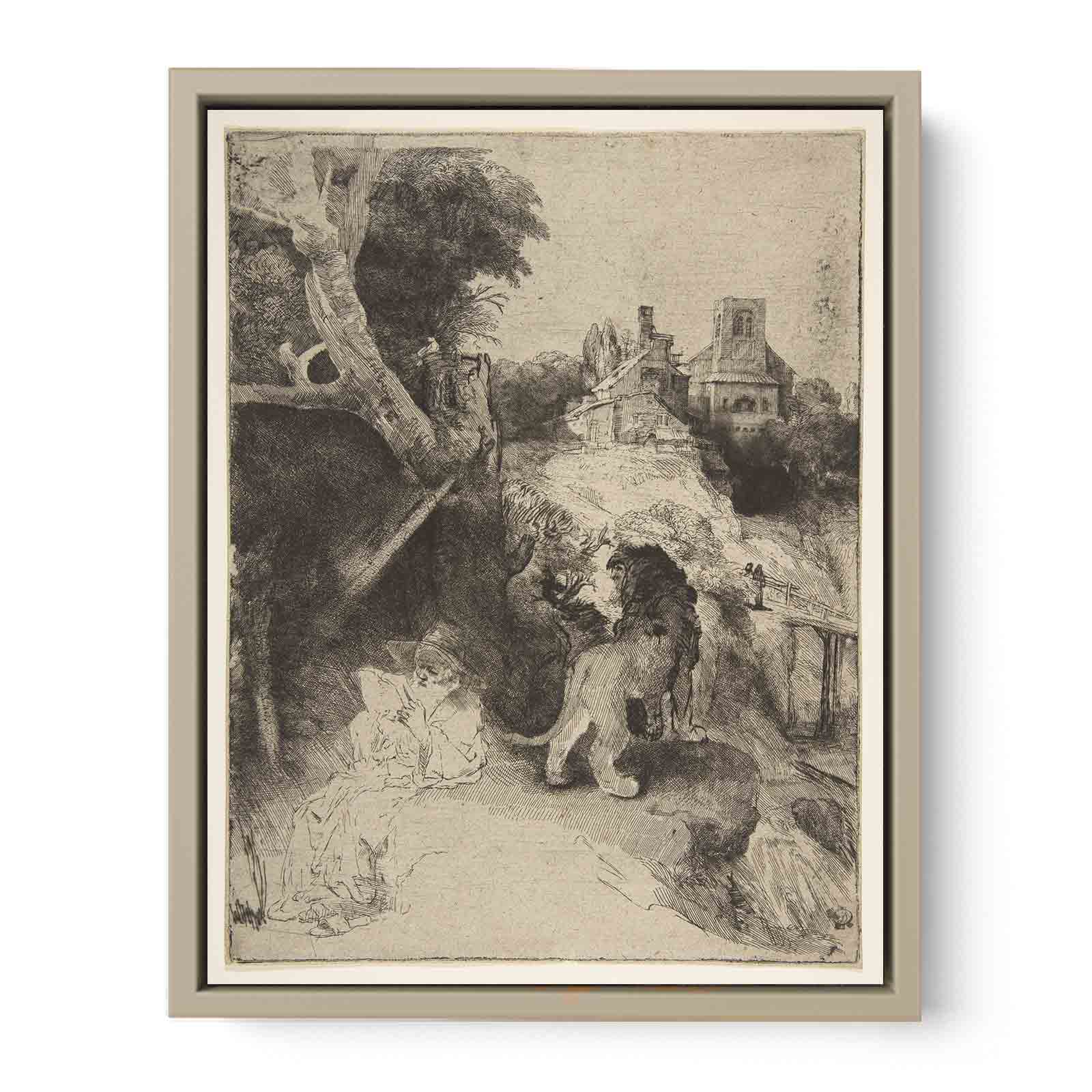 St. Jerome Reading in an Italian Landscape Painting