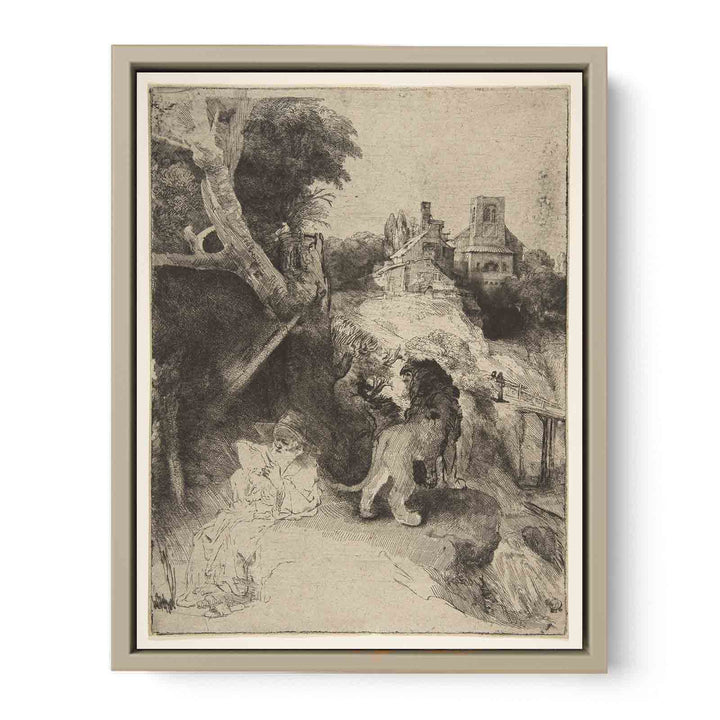 St. Jerome Reading in an Italian Landscape
 Painting