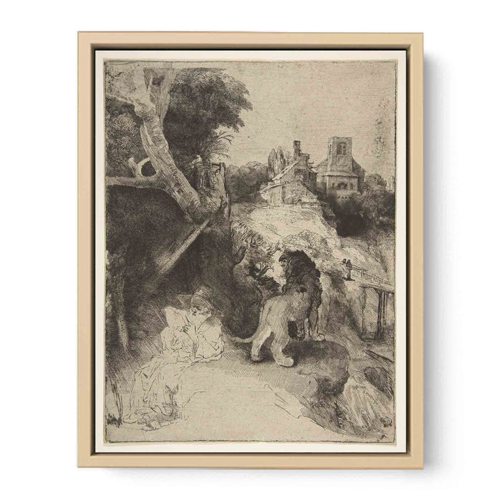 St. Jerome Reading in an Italian Landscape
 Painting
