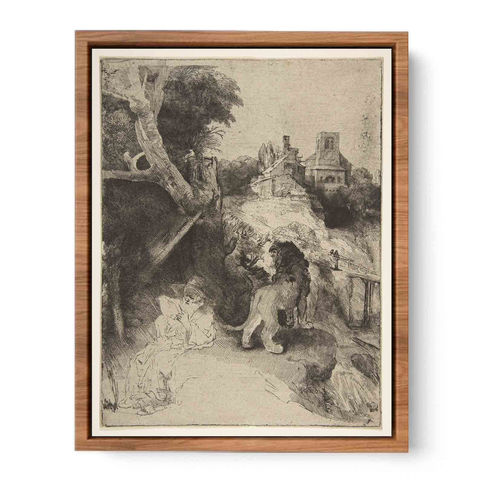 St. Jerome Reading in an Italian Landscape Painting