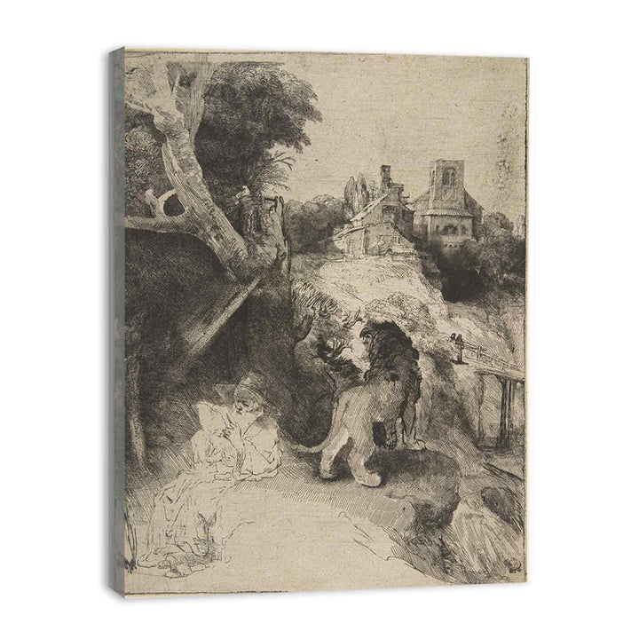 St. Jerome Reading in an Italian Landscape
 Painting