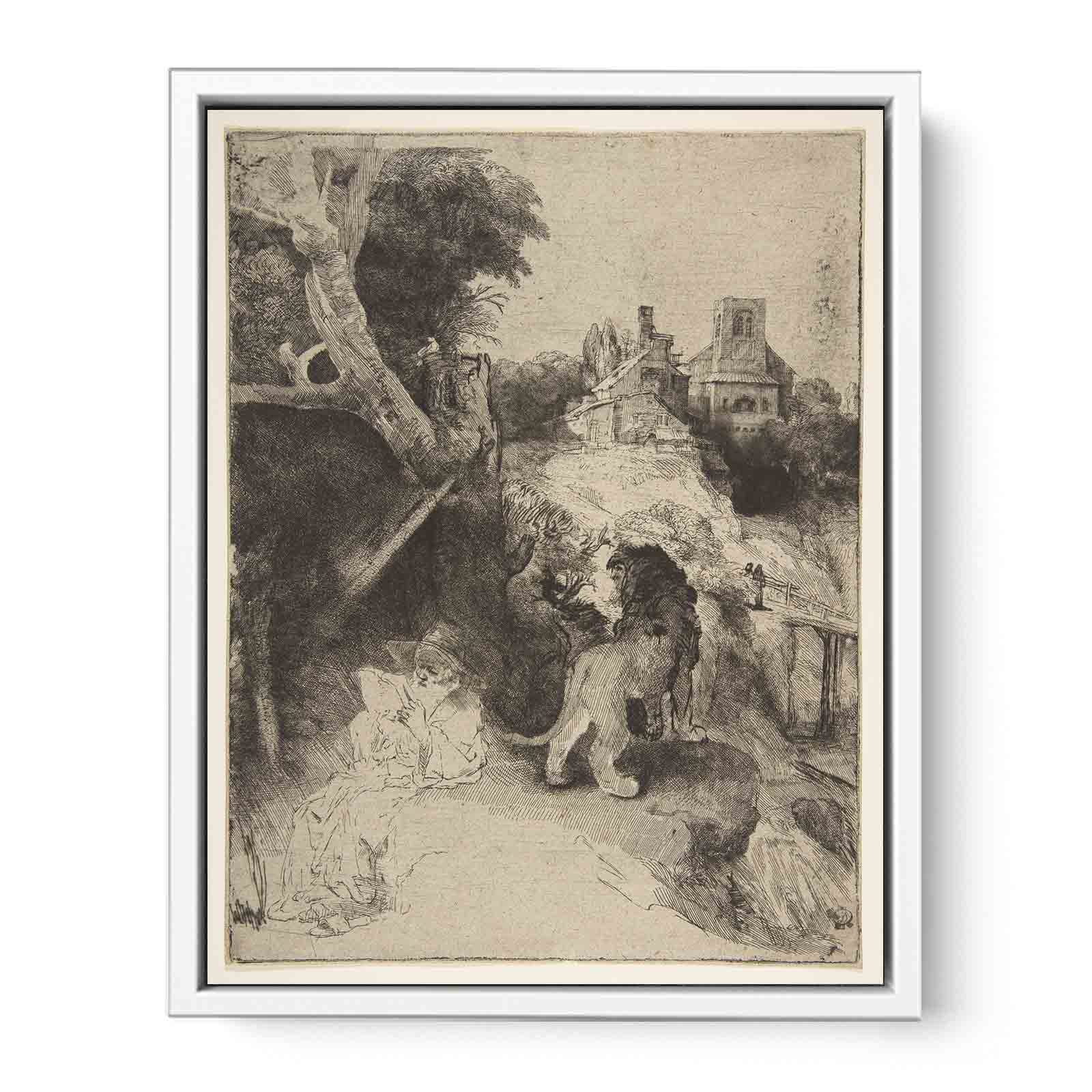 St. Jerome Reading in an Italian Landscape Painting