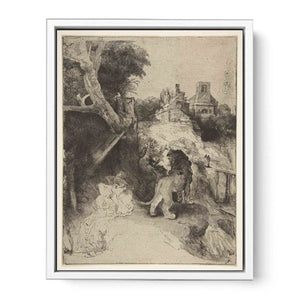 St. Jerome Reading in an Italian Landscape Painting