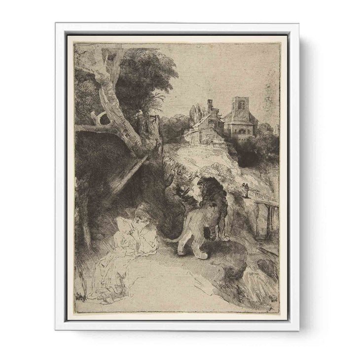 St. Jerome Reading in an Italian Landscape
 Painting