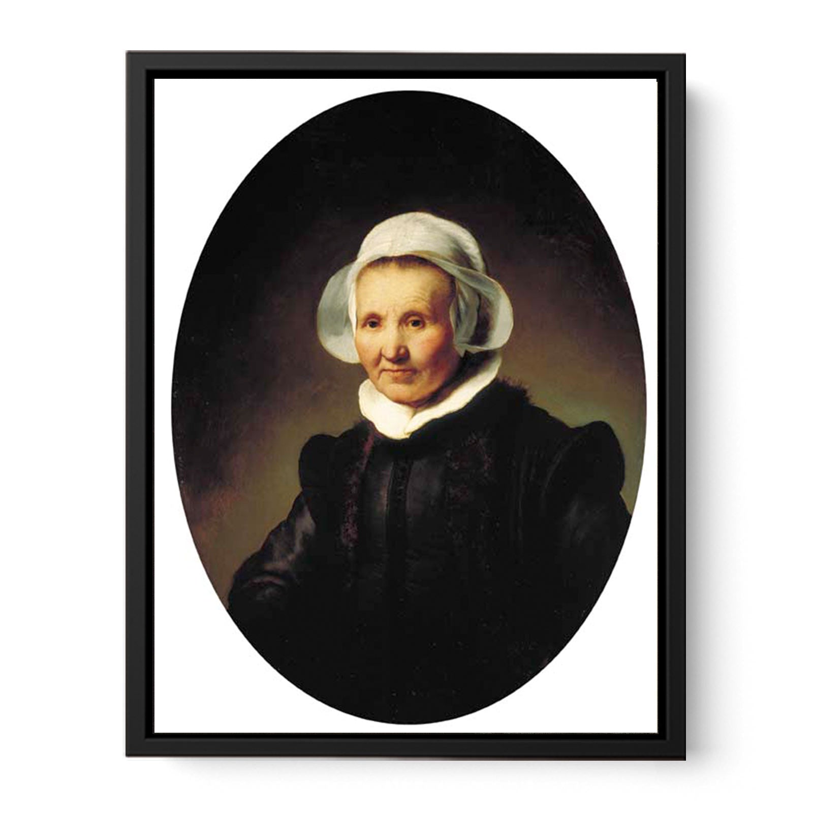 Portrait of a lady, aged 62, perhaps Aeltje Pietersdr. Uylenburgh, wife of Johannes Cornelisz. Sylvius, half-length, in black costume Painting