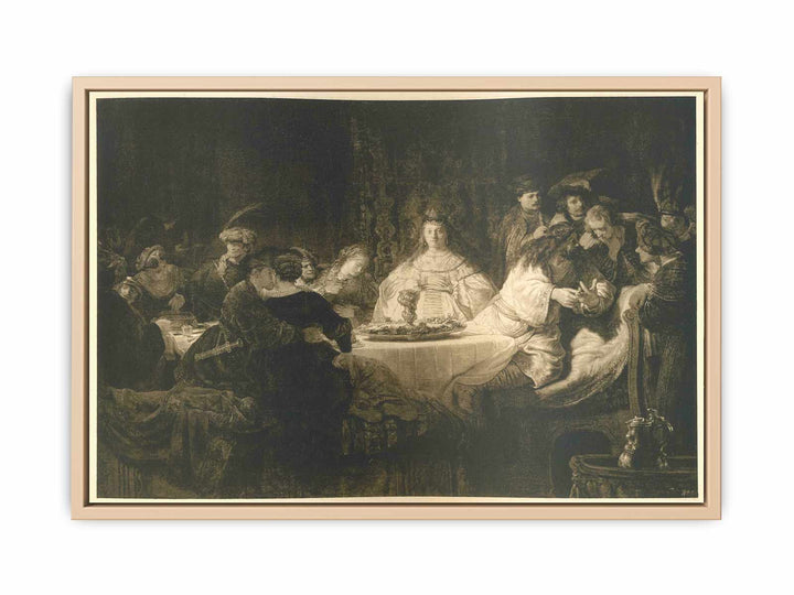 Samson Posing The Riddle At His Wedding Feast Painting