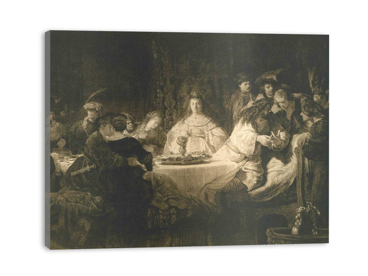 Samson Posing The Riddle At His Wedding Feast Painting