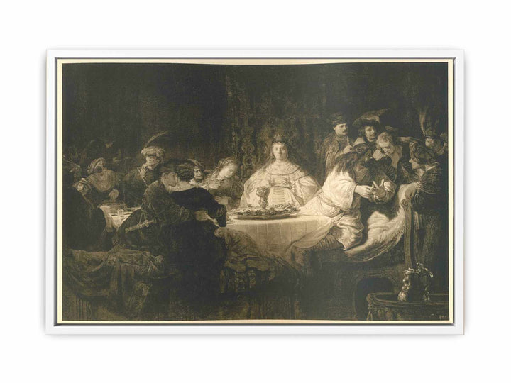 Samson Posing The Riddle At His Wedding Feast Painting