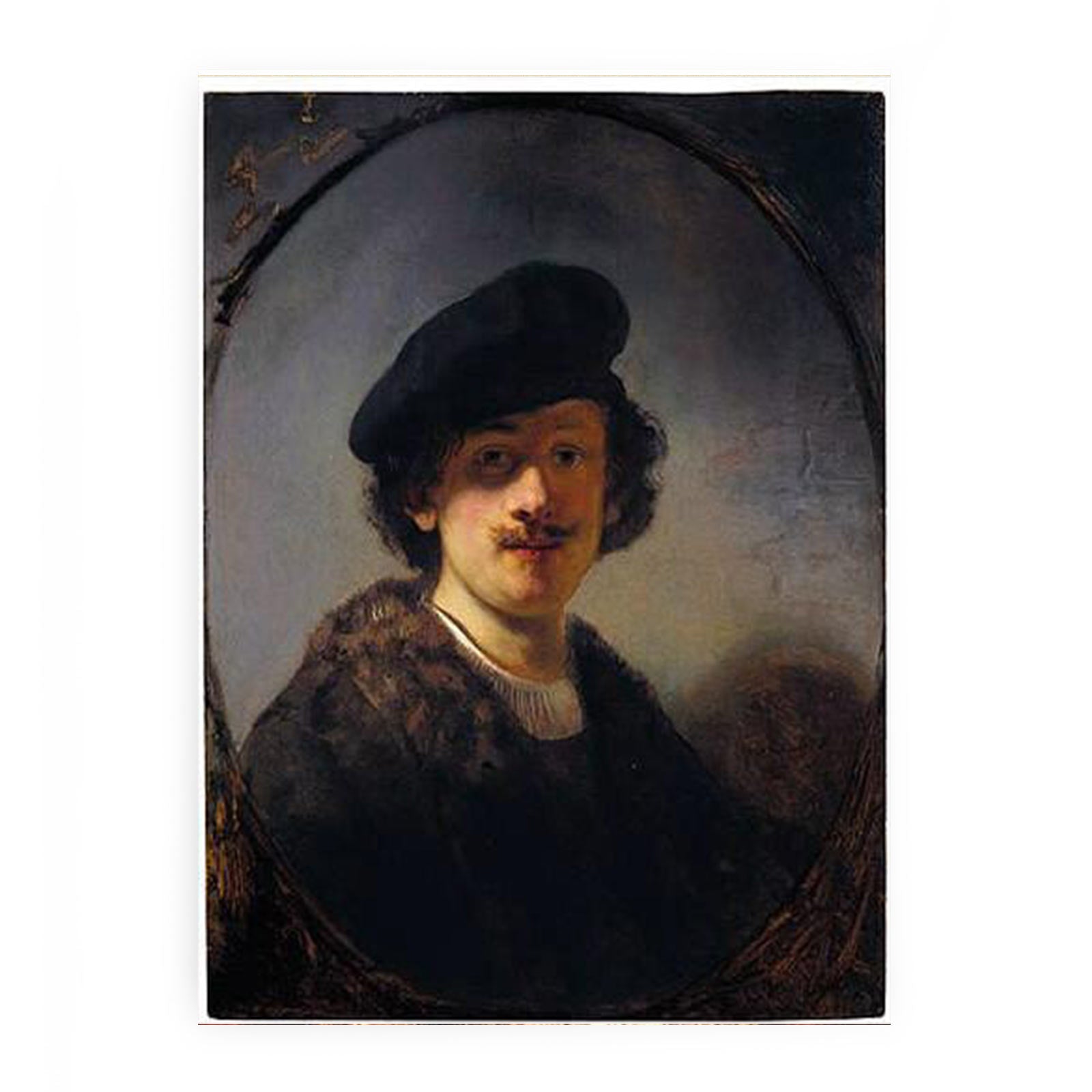 Self-Portrait With Shaded Eyes Painting