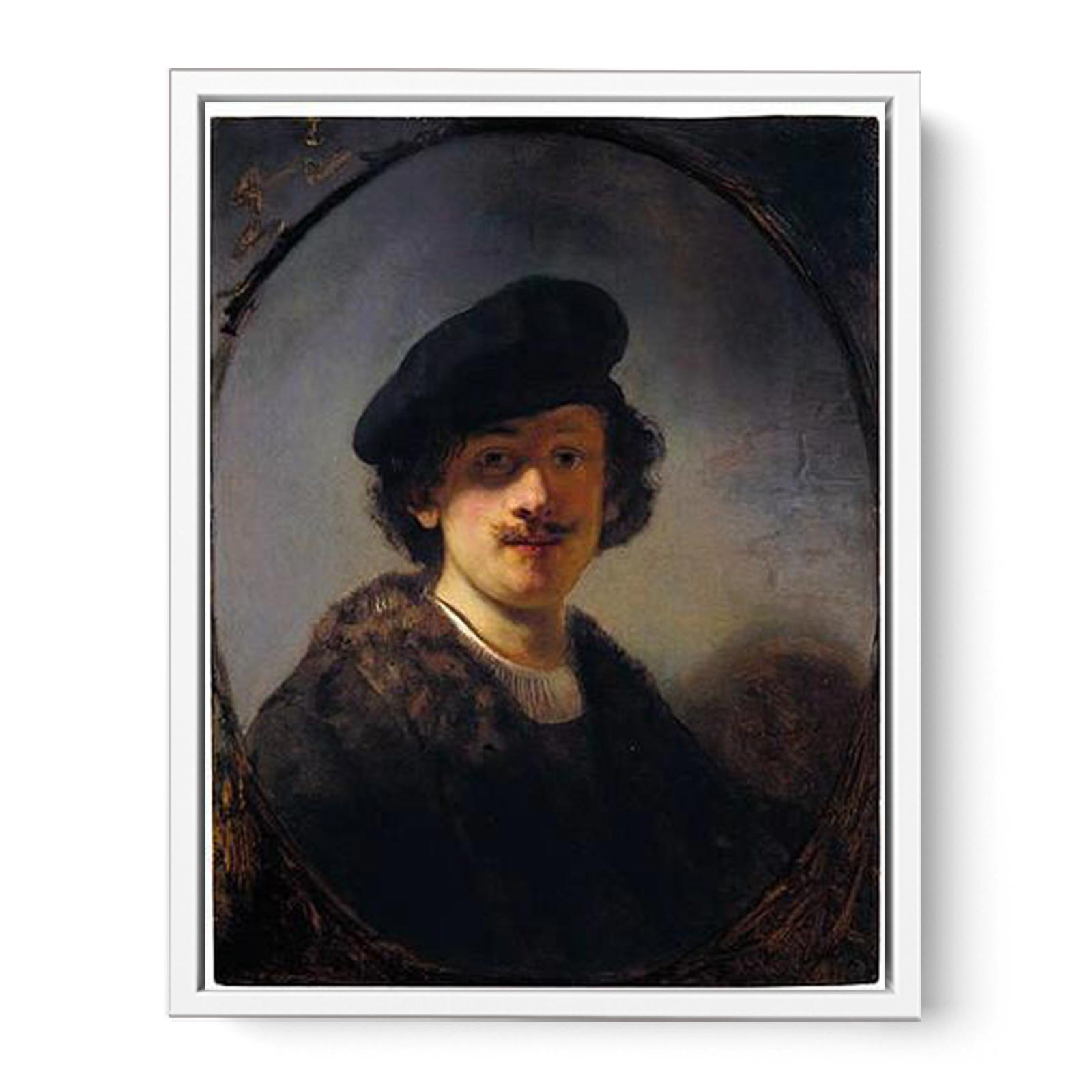 Self-Portrait With Shaded Eyes Painting