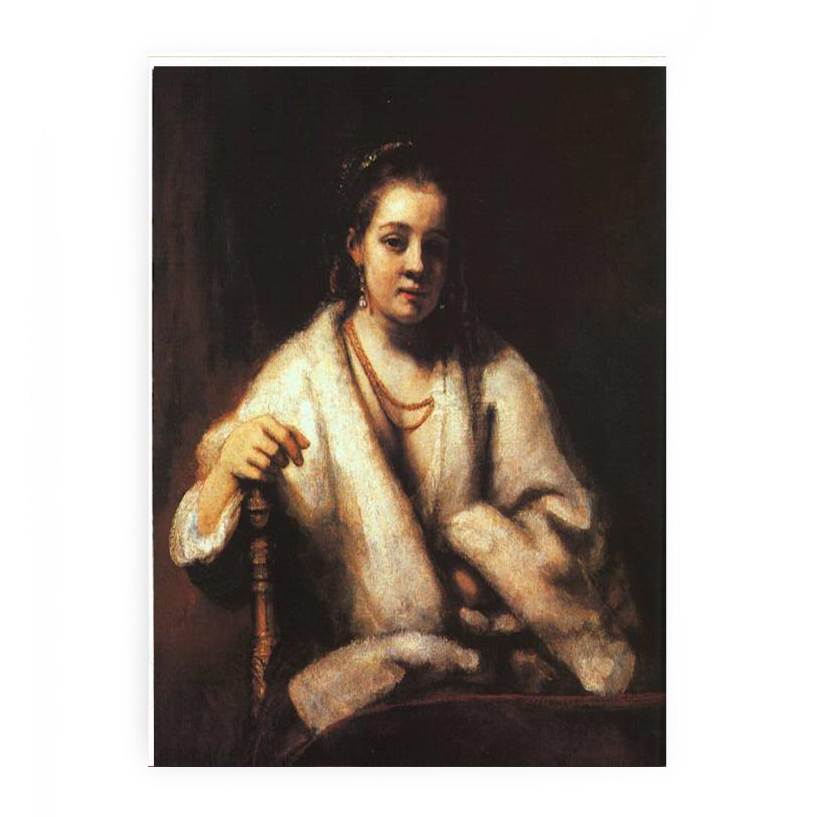 Portrait of Hendrickje Stofells 1659 Painting